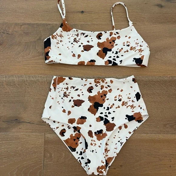 Cow print high waist bikini - Picture 3 of 4